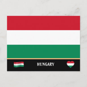 Ungarische Flagge / Ungarische Landesreise / Ungar Postkarte