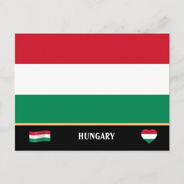 Ungarische Flagge / Ungarische Landesreise / Ungar Postkarte (Vorderseite)