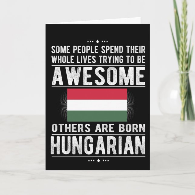 Ungarische Flagge Ungarisches Erbe Ungarische Wurz Karte (Vorderseite)