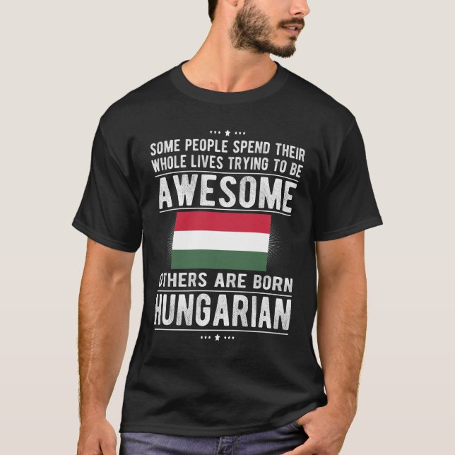 Ungarische Flagge Ungarisches Erbe Ungarische Wurz T-Shirt (Vorderseite)