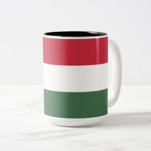 Ungarische Flagge Zweifarbige Tasse