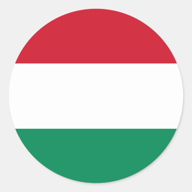 Ungarische Flaggenmarke Runder Aufkleber (Vorderseite)