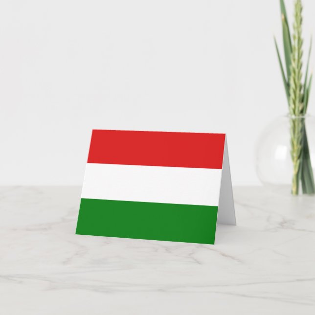 Ungarische Flaggennotecard Karte (Vorderseite)