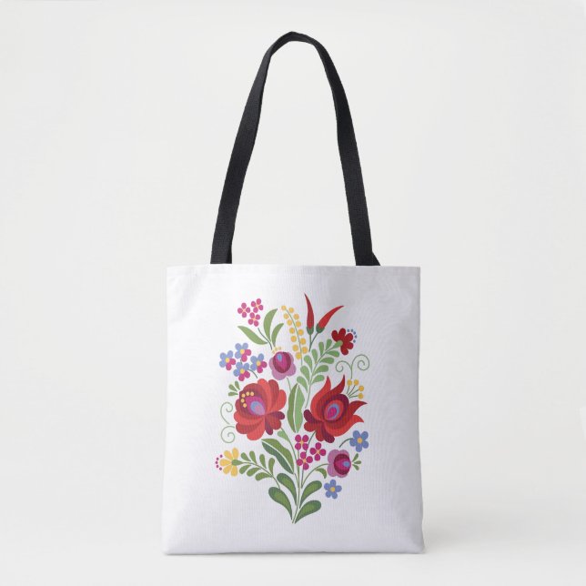 Ungarische Folk Design Red Paprikaschoten Tasche (Vorderseite)