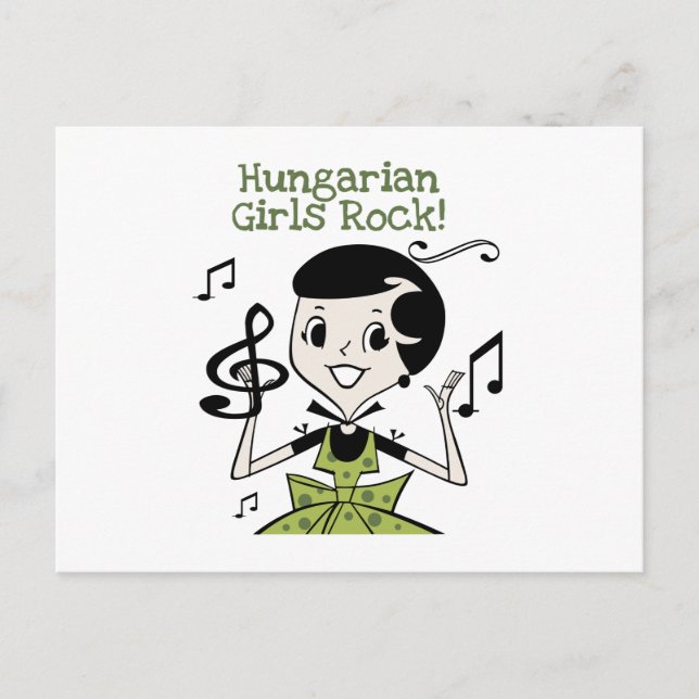 Ungarische Girls Rock Postkarte (Vorderseite)