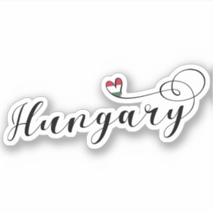 Ungarische Herz-Flagge Ungarns Aufkleber
