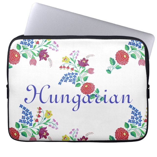 Ungarische Kalocsa Stickerei Kunst Laptopschutzhülle (Vorderseite)
