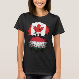 Ungarische kanadische Tree-Roots-Flagge T-Shirt