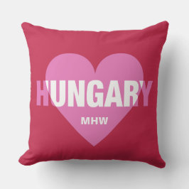 Ungarische Liebe, kundenspezifische Monogramm-Kiss Kissen