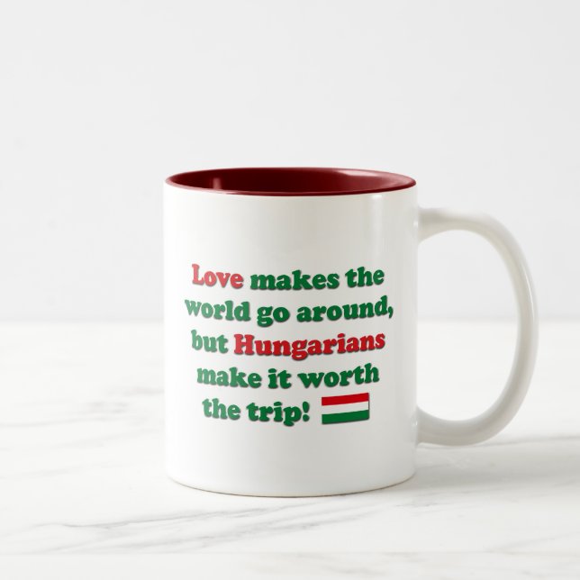 Ungarische Liebe Zweifarbige Tasse (Rechts)