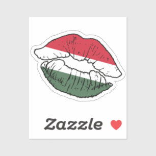 Ungarische Lipstick-Liebe Aufkleber