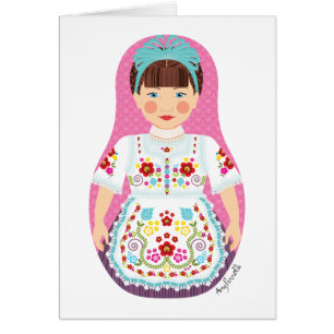 Ungarische Matryoshka-Karte