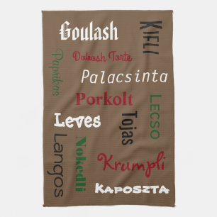 Ungarische Nahrungsmittel Brown Handtuch