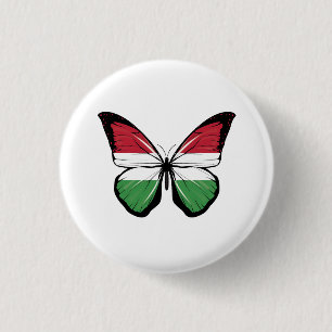 Ungarische Schmetterlingsflagge Button