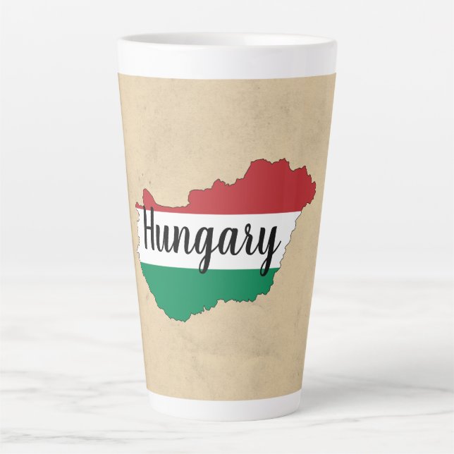 Ungarische Silhouette der Flagge Milchtasse (Vorderseite)