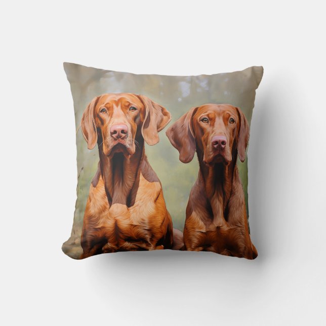 Ungarische Vizsla-Hunde Kissen (Vorderseite)