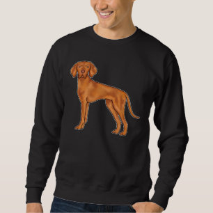 Ungarische Vizsla-Zeiger-Hund-Cartoon-Illustration Sweatshirt
