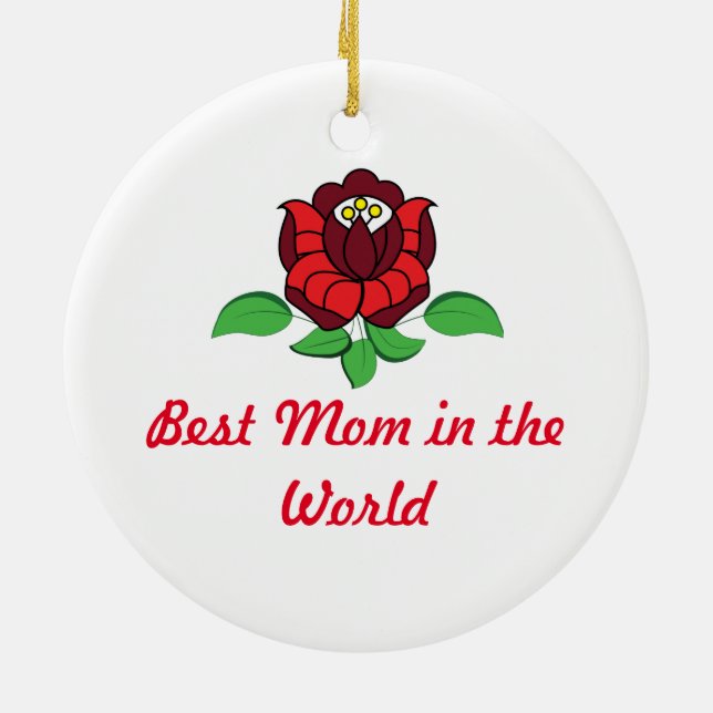 Ungarische Volkskunst personalisiert Keramik Ornament (Hinten)