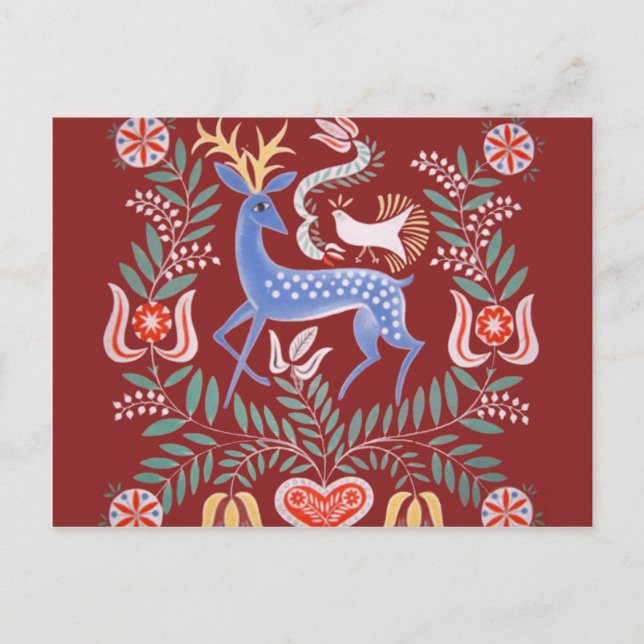 Ungarische Volkskunst Postkarte (Vorderseite)