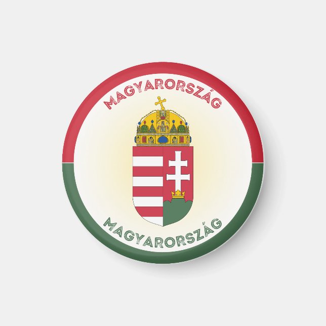 Ungarische Wappen-Circle-Form Magnet (Vorne)