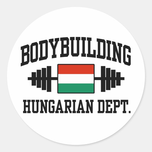 Ungarischer Bodybuilder Runder Aufkleber (Vorderseite)
