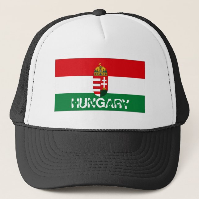 Ungarischer Flaggenhut Ungarns Truckerkappe (Vorderseite)