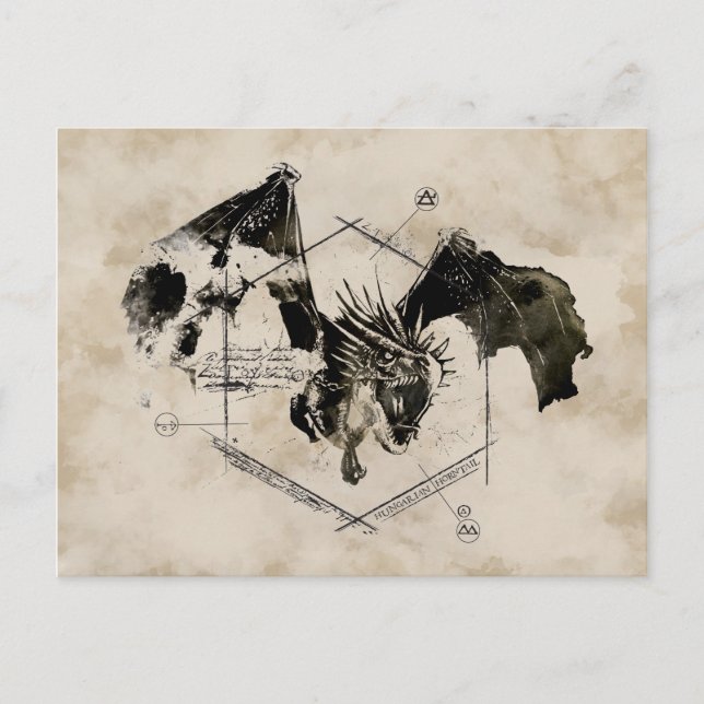 Ungarischer Hornschwanzdrache Postkarte (Vorderseite)