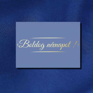 Ungarischer Name Day - golden Folieneinladung