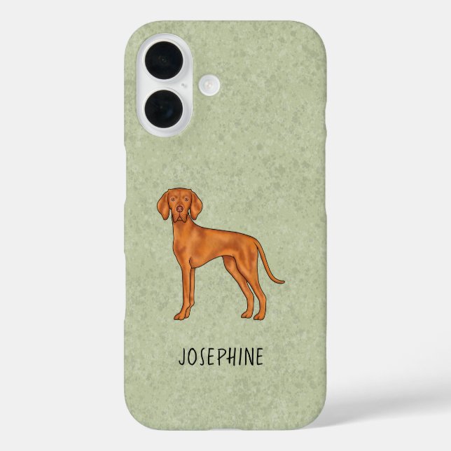 Ungarischer Niedlicher Pointer Hund mit dem Namen  iPhone 16 Hülle (Rückseite)