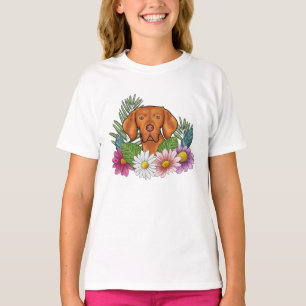 Ungarischer Vizsla Hund mit farbenprächtiger Natur T-Shirt
