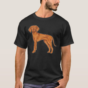 Ungarischer Vizsla Süßer Cartoon-Zeigerhund Stehen T-Shirt