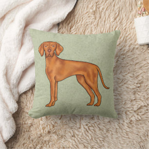 Ungarischer Vizsla Zeiger Cartoon Hund Zeichnung G Kissen