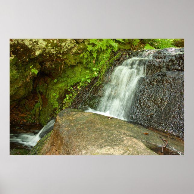 Ungarischer Wasserfall Moosiger Wald Wasserfall Poster (Vorne)