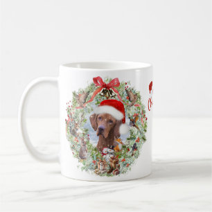 Ungarischer Weihnachtskranz Vizsla Kaffeetasse