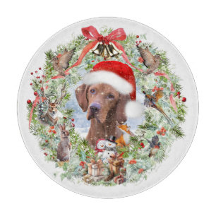 Ungarischer Weihnachtskranz Vizsla Schneidebrett