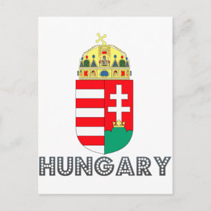 Ungarisches Emblem Postkarte