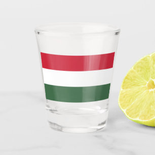 Ungarisches Flaggenschieberglas Schnapsglas