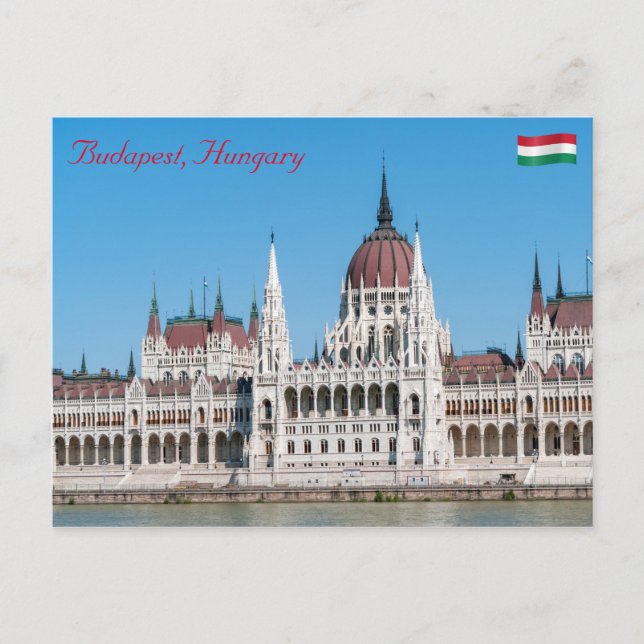 Ungarisches Gebäude des Parlaments in Budapest Postkarte (Vorderseite)