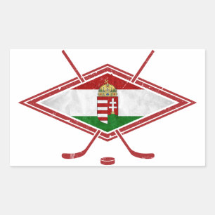 Ungarisches Magyar-Hockey-Logo Rechteckiger Aufkleber