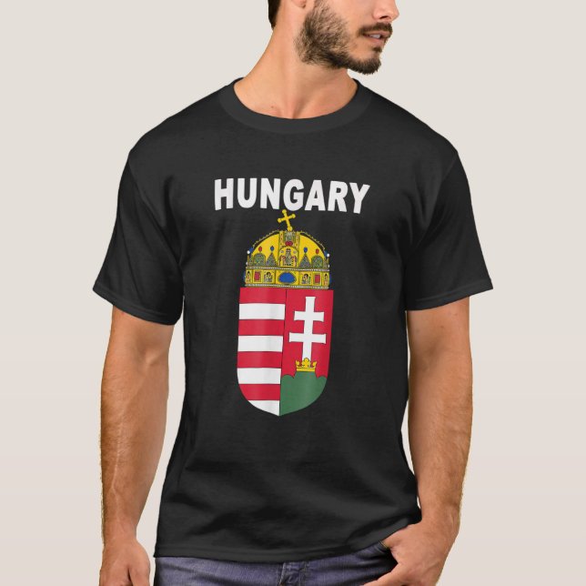 Ungarisches Nationalemblem-Muster ungarische Wurze T-Shirt (Vorderseite)