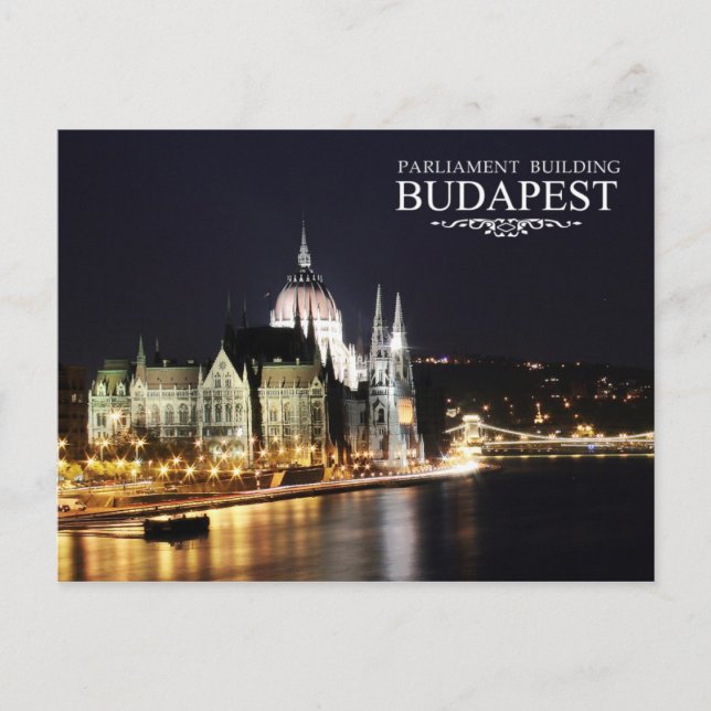 Ungarisches Parlament Gebäude, Budapest Postkarte (Vorderseite)