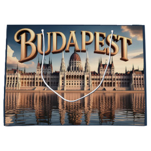 Ungarisches Parlamentsgebäude in Budapest Große Geschenktüte