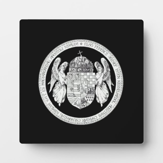 Ungarisches Siegel mit Wappen Ungarn Geschenke Fotoplatte (Vorderseite)