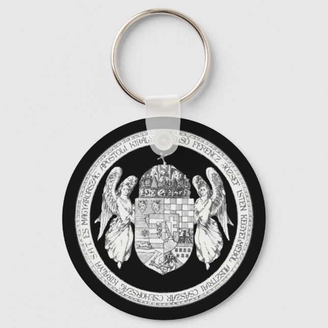 Ungarisches Siegel mit Wappen Ungarn Geschenke Schlüsselanhänger (Vorderseite)