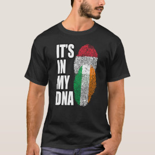 Ungarisches und irisches Misch-DNA-Flaggengebiet T-Shirt
