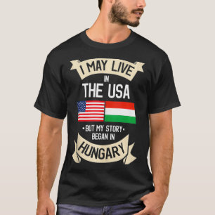Ungarn Amerikanische Flagge USA Ungarische Wurzeln T-Shirt