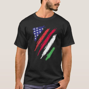 Ungarn Amerikanische Gewachsene Flagge USA Patriot T-Shirt