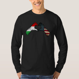 Ungarn Amerikanische USA-Flagge - USA Ungarisches T-Shirt