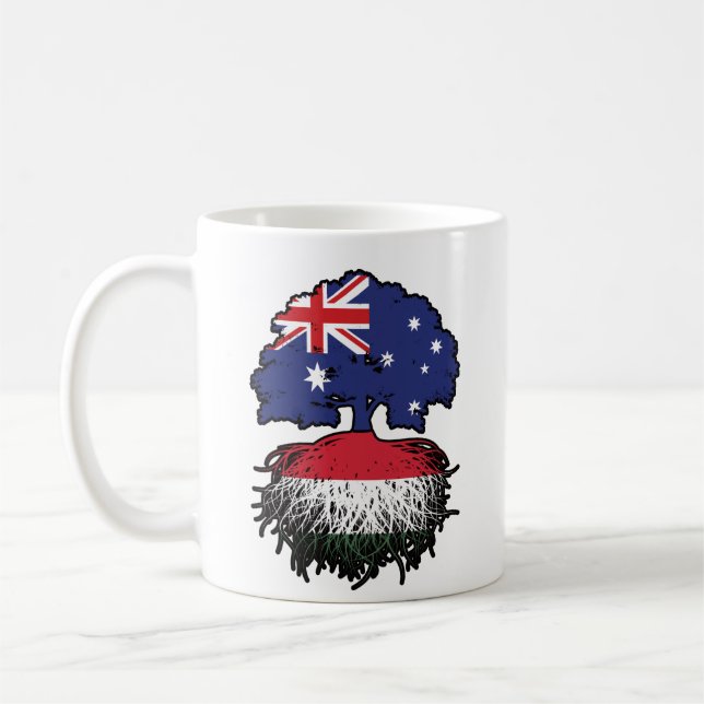 Ungarn Australisch Australien Tree Roots Kaffeetasse (Links)