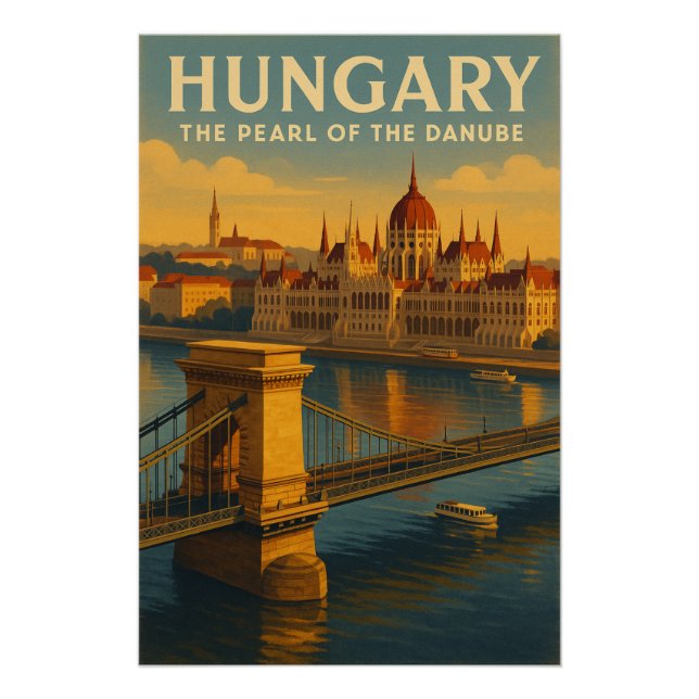 UNGARN — DIE PERLE DER DONAU POSTER (Vorderseite)